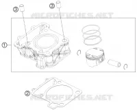 CYLINDRE pour KTM 200 DUKE WHITE NON ABS de 2018