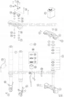 FOURCHE / T DE FOURCHE pour KTM 200 DUKE WHITE NON ABS de 2018