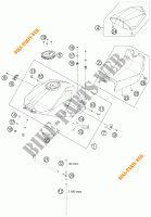 RESERVOIR / SELLE pour KTM 1190 RC8 R WHITE de 2013