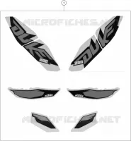 AUTOCOLLANTS pour KTM 200 DUKE WHITE NON ABS de 2016