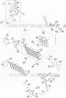 CIRCUIT DE REFROIDISSEMENT pour KTM 200 DUKE WHITE NON ABS de 2016