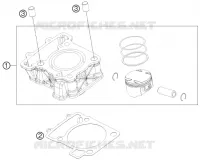 CYLINDRE pour KTM 200 DUKE WHITE NON ABS de 2016