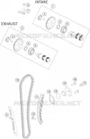 DISTRIBUTION pour KTM 200 DUKE WHITE NON ABS de 2016