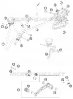 ETRIER DE FREIN AR pour KTM 200 DUKE WHITE NON ABS de 2016