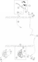 ETRIER DE FREIN AVANT pour KTM 200 DUKE WHITE NON ABS de 2016