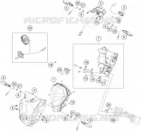 PHARE / FEU ARRIERE pour KTM 200 DUKE WHITE NON ABS de 2016