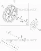 ROUE AVANT pour KTM 200 DUKE WHITE NON ABS de 2016