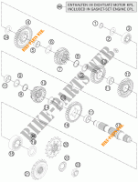 BOITE DE VITESSES   ARBRE SECONDAIRE pour KTM 1190 RC8 R WHITE de 2013