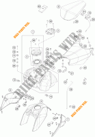 RESERVOIR / SELLE pour KTM 200 DUKE ORANGE NON ABS de 2015
