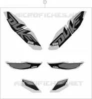AUTOCOLLANTS pour KTM 200 DUKE WHITE NON ABS de 2015