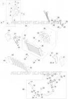 CIRCUIT DE REFROIDISSEMENT pour KTM 200 DUKE WHITE NON ABS de 2015