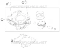 CYLINDRE pour KTM 200 DUKE WHITE NON ABS de 2015