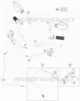 GUIDON / COMMANDES pour KTM 200 DUKE WHITE NON ABS de 2015
