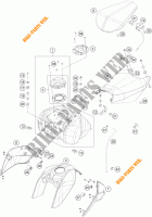 RESERVOIR / SELLE pour KTM 200 DUKE WHITE ABS de 2014