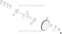 ARBRE D'EQUILIBRAGE pour KTM 200 DUKE WHITE NON ABS de 2014