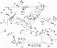 CADRE pour KTM 200 DUKE WHITE NON ABS de 2014