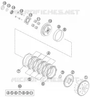 EMBRAYAGE pour KTM 200 DUKE WHITE NON ABS de 2014