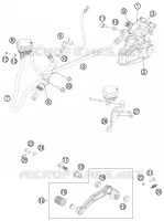 ETRIER DE FREIN AR pour KTM 200 DUKE WHITE NON ABS de 2014