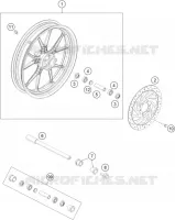 ROUE AVANT pour KTM 200 DUKE WHITE NON ABS de 2014