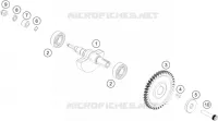 ARBRE D'EQUILIBRAGE pour KTM 200 DUKE ORANGE NON ABS de 2014