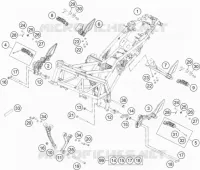 CADRE pour KTM 200 DUKE ORANGE NON ABS de 2014