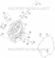 CARTER EMBRAYAGE pour KTM 200 DUKE ORANGE NON ABS de 2014