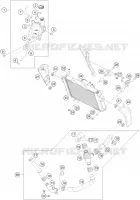 CIRCUIT DE REFROIDISSEMENT pour KTM 200 DUKE ORANGE NON ABS de 2014