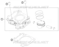 CYLINDRE pour KTM 200 DUKE ORANGE NON ABS de 2014