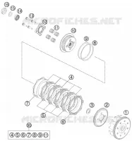 EMBRAYAGE pour KTM 200 DUKE ORANGE NON ABS de 2014