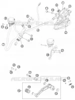 ETRIER DE FREIN AR pour KTM 200 DUKE ORANGE NON ABS de 2014