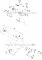 MECANISME DE SELECTION DE VITESSES pour KTM 200 DUKE ORANGE NON ABS de 2014