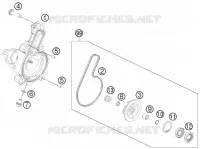 POMPE A EAU pour KTM 200 DUKE ORANGE NON ABS de 2014