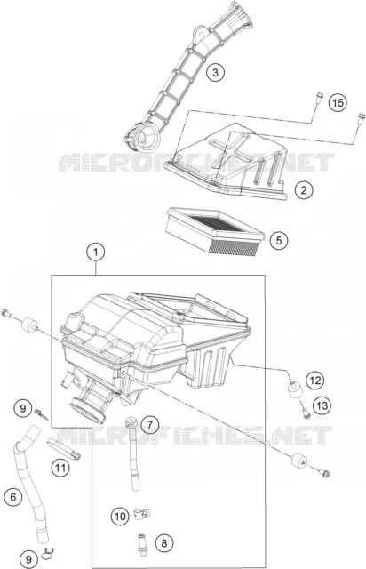 FILTRE A AIR KTM MOTO 200 2014 DUKE  200 DUKE WHITE ABS