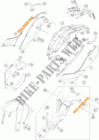 PLASTIQUES pour KTM 200 DUKE WHITE ABS de 2013