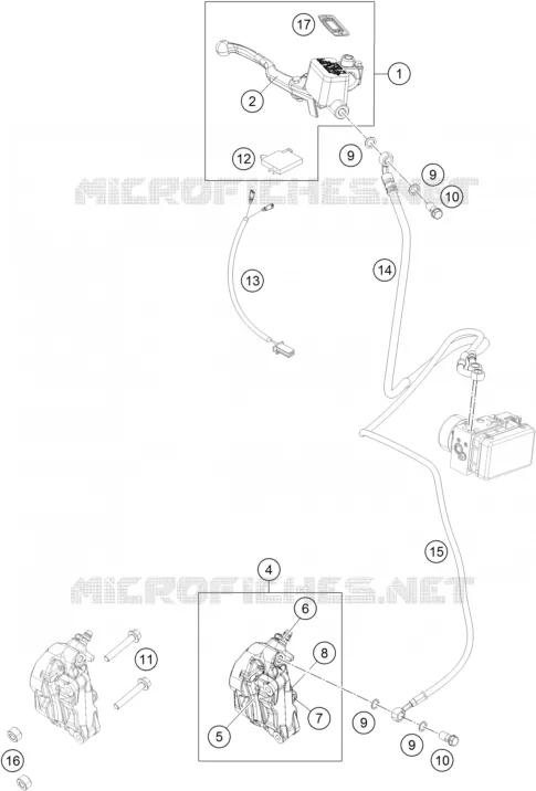 ETRIER DE FREIN AVANT KTM MOTO 200 2013 DUKE  200 DUKE ORANGE ABS