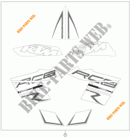 AUTOCOLLANTS pour KTM 1190 RC8 R WHITE de 2012