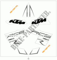 AUTOCOLLANTS pour KTM 1190 RC8 R BLACK de 2012