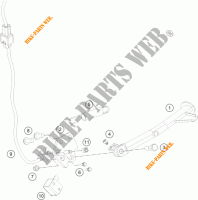 BEQUILLE LATERALE / CENTRALE pour KTM 125 DUKE GREY de 2012