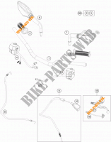 GUIDON / COMMANDES pour KTM 125 DUKE GREY de 2012