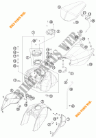 RESERVOIR / SELLE pour KTM 125 DUKE GREY de 2012