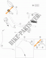 GUIDON / COMMANDES pour KTM 125 DUKE ORANGE de 2011