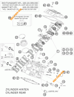 CULASSE ARRIERE pour KTM 950 SUPER ENDURO R de 2008