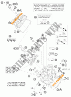 CULASSE AVANT pour KTM 950 SUPER ENDURO R de 2008