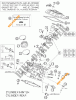 CULASSE ARRIERE pour KTM 950 SUPER ENDURO R de 2007