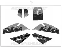 AUTOCOLLANTS pour KTM 950 SUPER ENDURO R de 2007