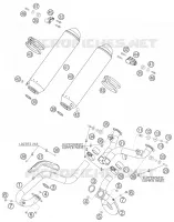 ECHAPPEMENT pour KTM 950 SUPER ENDURO R de 2007