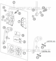 ETRIER DE FREIN AVANT pour KTM 950 SUPER ENDURO R de 2007