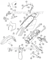 PLASTIQUES pour KTM 950 SUPER ENDURO R de 2007