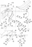 RESERVOIR / SELLE pour KTM 950 SUPER ENDURO R de 2007