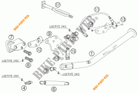 BEQUILLE LATERALE / CENTRALE pour KTM 950 SUPER ENDURO R de 2007
